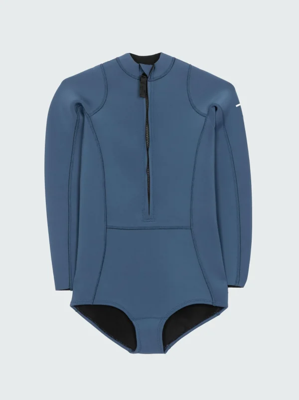 Swimwear & Bikinis*Finisterre Nieuwland 2E Yulex® Long Sleeve Swimsuit Indigo