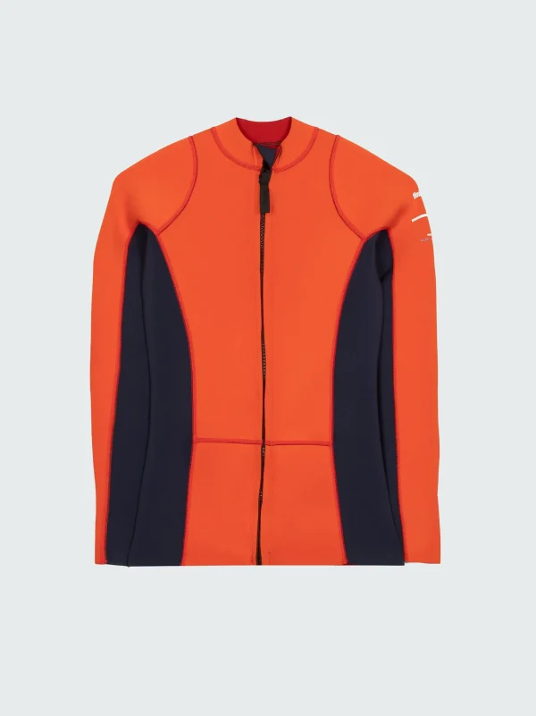 Wetsuits*Finisterre Nieuwland 2E Yulex® Long Sleeve Top Flame / Ink