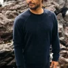 Sweatshirts & Hoodies*Finisterre Otis Towelling Crew Sweatshirt Navy