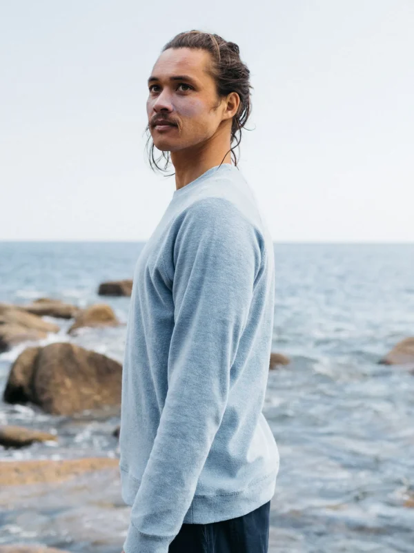 Sweatshirts & Hoodies*Finisterre Otis Towelling Crew Sweatshirt Sky