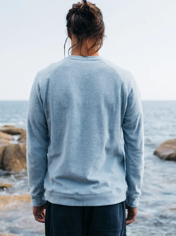 Sweatshirts & Hoodies*Finisterre Otis Towelling Crew Sweatshirt Sky