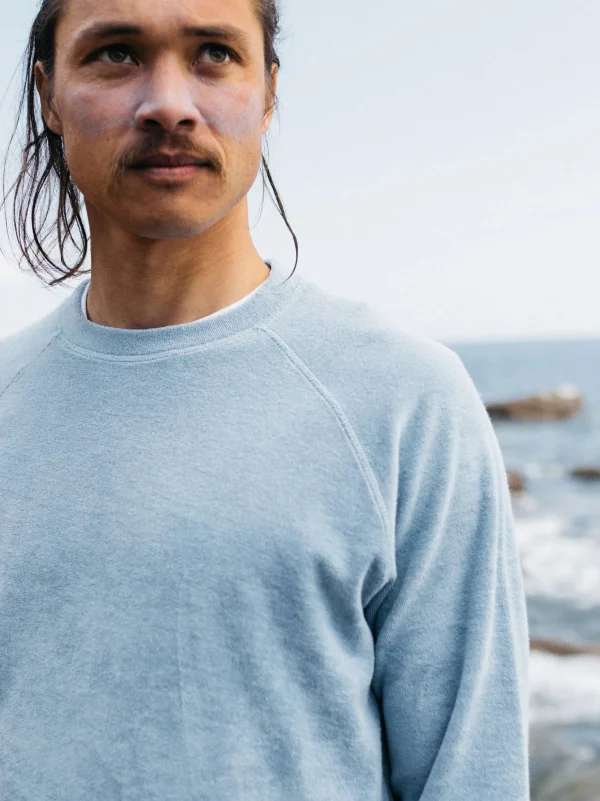 Sweatshirts & Hoodies*Finisterre Otis Towelling Crew Sweatshirt Sky