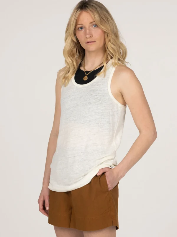 Tops & T-Shirts*Finisterre Riviera Linen Vest Ecru