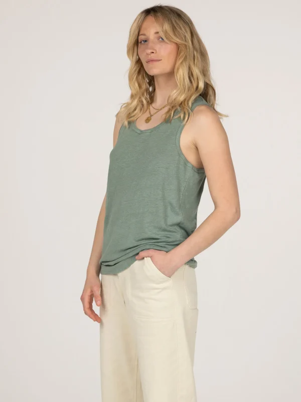 Tops & T-Shirts*Finisterre Riviera Linen Vest Seaspray