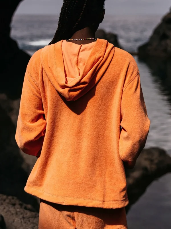 Sweatshirts & Hoodies*Finisterre Robeston Towelling Hoodie Sunset