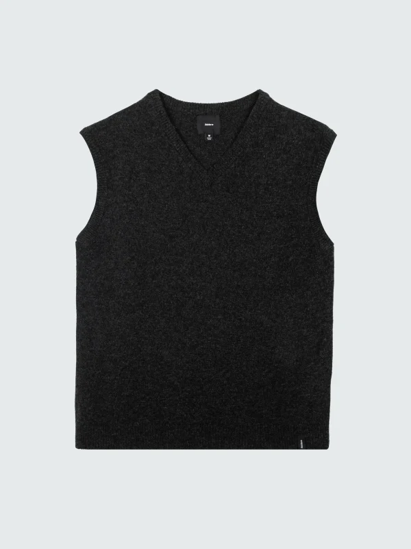 Knitwear*Finisterre Rostella Knitted Vest Charcoal Marl