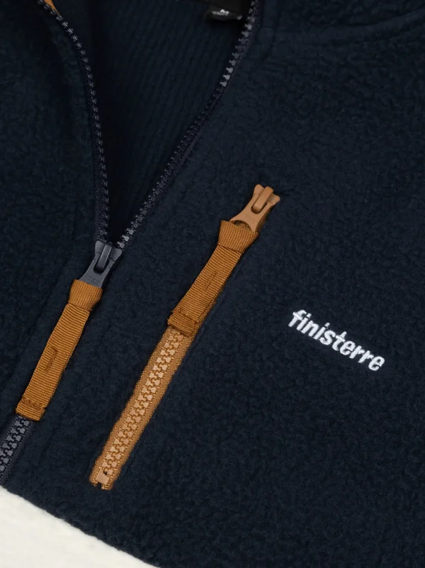 Fleece*Finisterre Ursus Pile 1/4 Zip Fleece Navy / Ecru