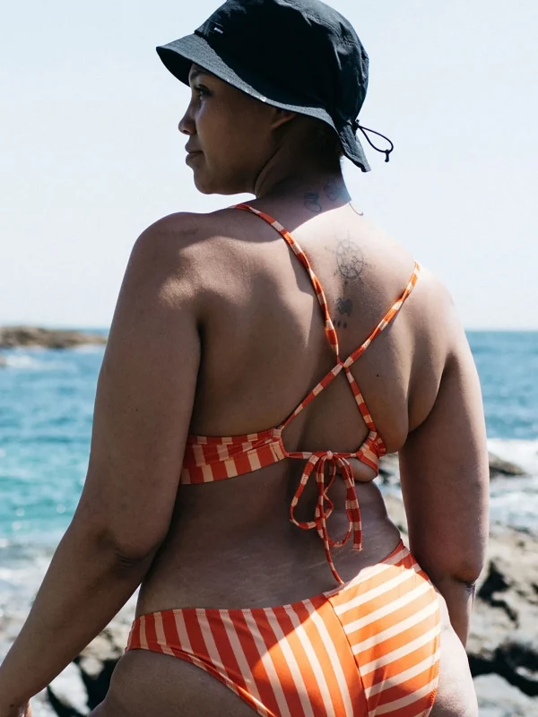 Swimwear & Bikinis*Finisterre Zenith Bikini Top Tigerlily / Sunset Stripe