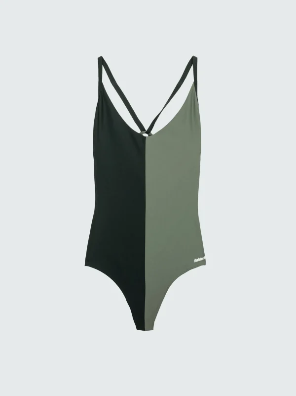 Swimwear & Bikinis*Finisterre Zenith V-Neck Swimsuit Forest / Seaspray