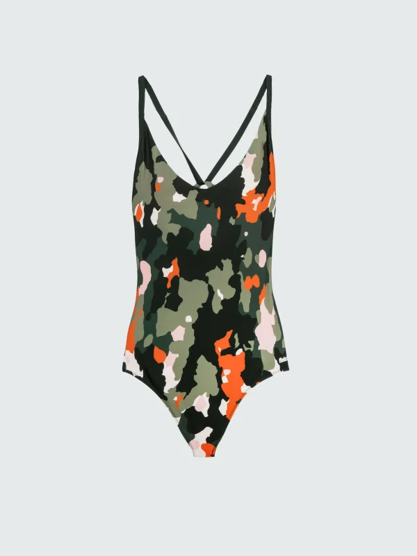 Swimwear & Bikinis*Finisterre Zenith V-Neck Swimsuit Camo / Seaspray / Orange